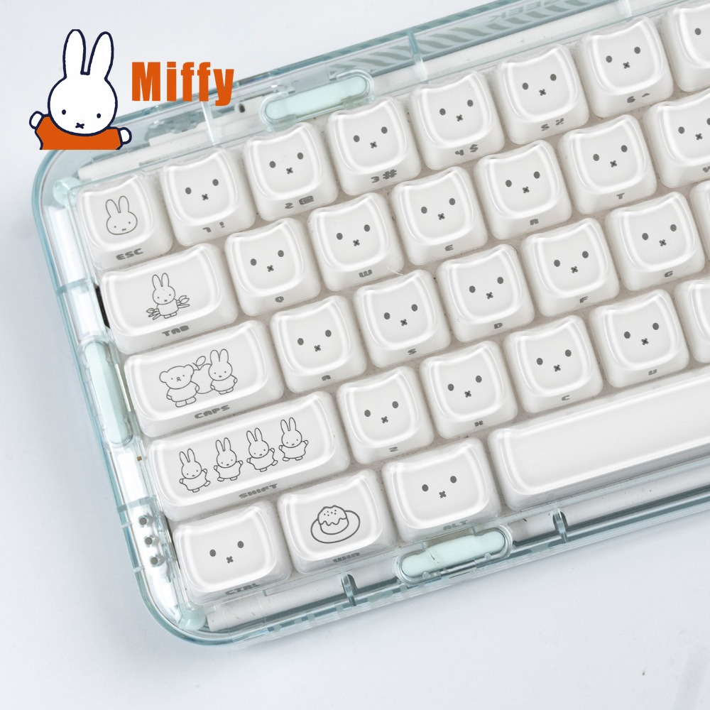 Gaming Accessories Kawaii - Kawaii Miffy Keycaps Penutup Kunci Kelinci
