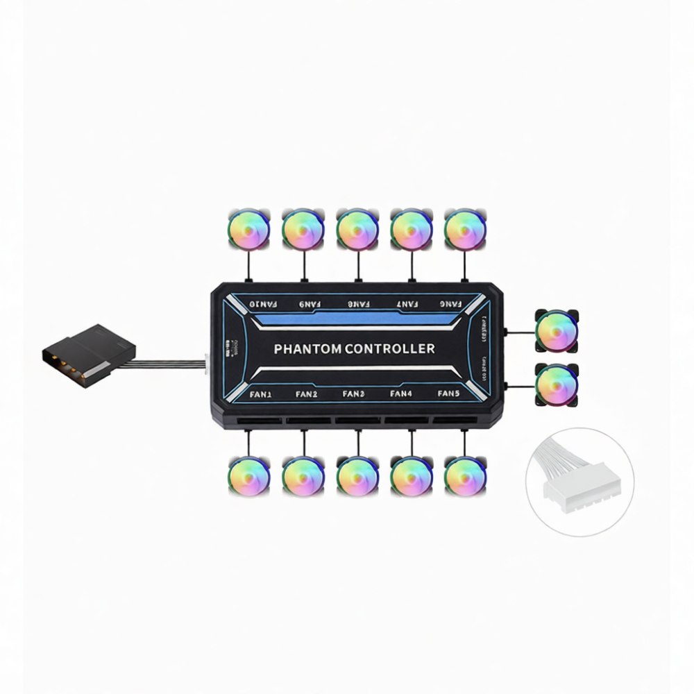 Fan Hub Rgb Controller - Pengontrol Jarak Jauh Hub Kipas Pendingin