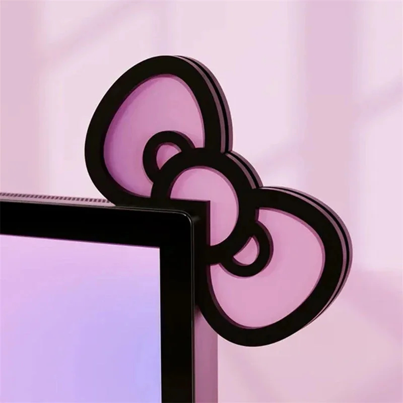 Gaming Accessories Kawaii - Dekorasi Monitor Akrilik Pink Kawaii Bentuk