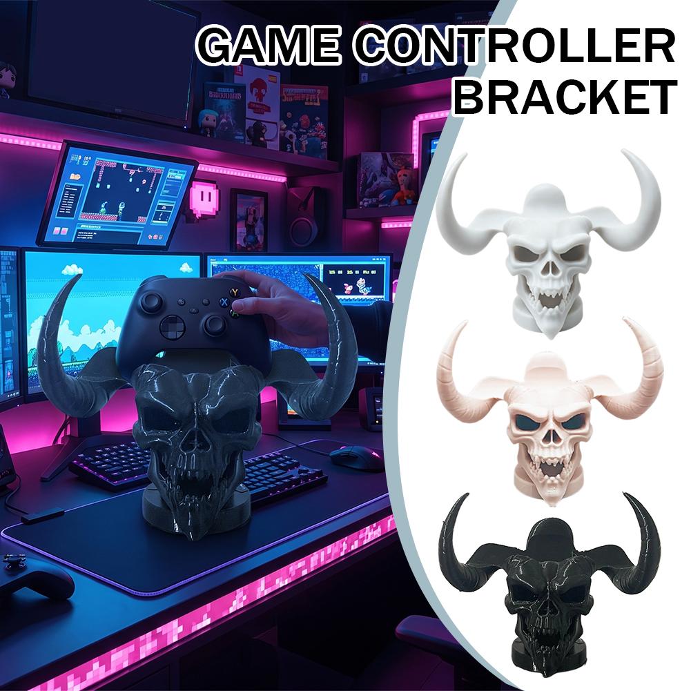 Gaming Accessories Organizer - Penyangga Pengontrol Unik Berbentuk Tanduk Tengkorak