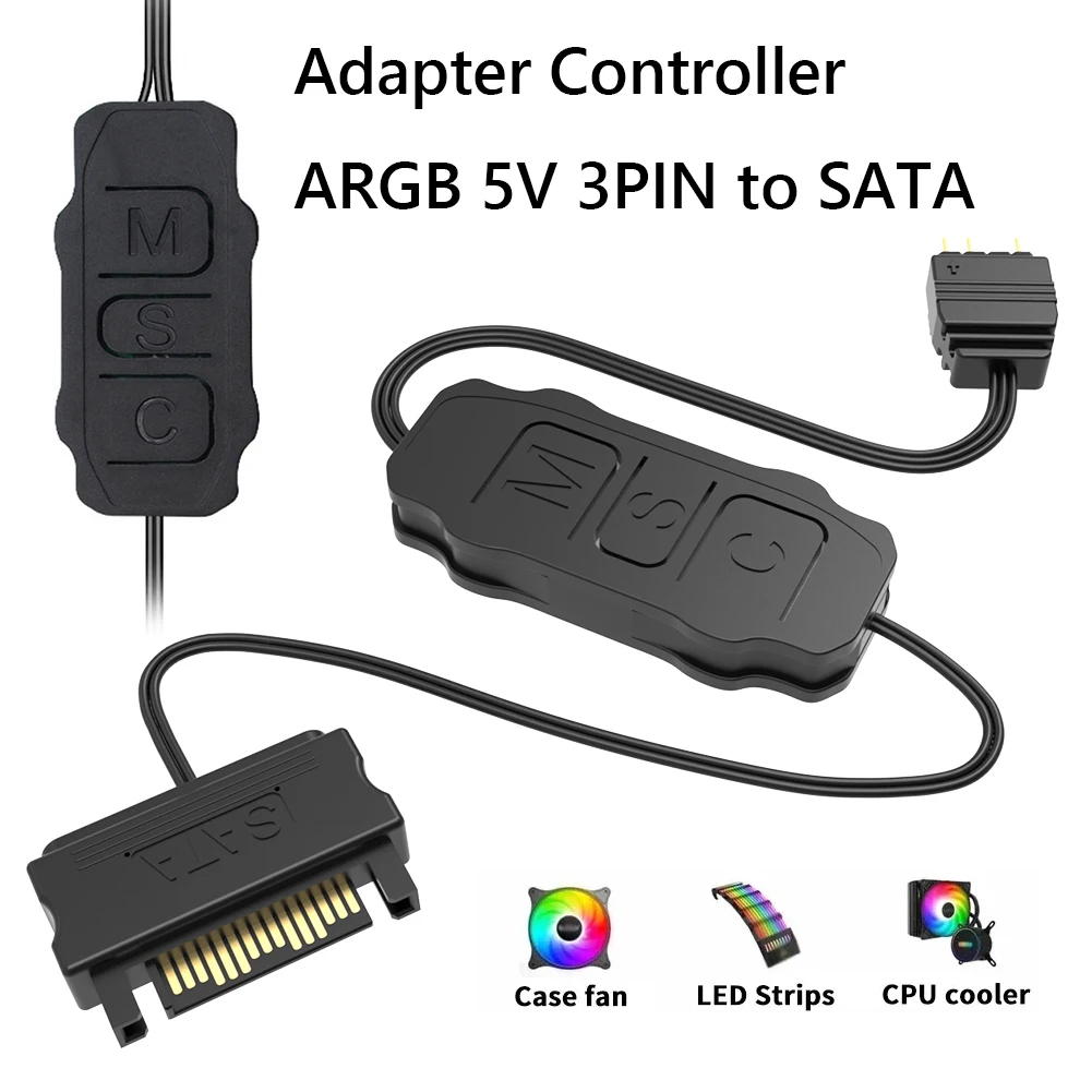Fan Hub Rgb Controller - Pengendali ARGB 5V 3pin, pengendali ARGB