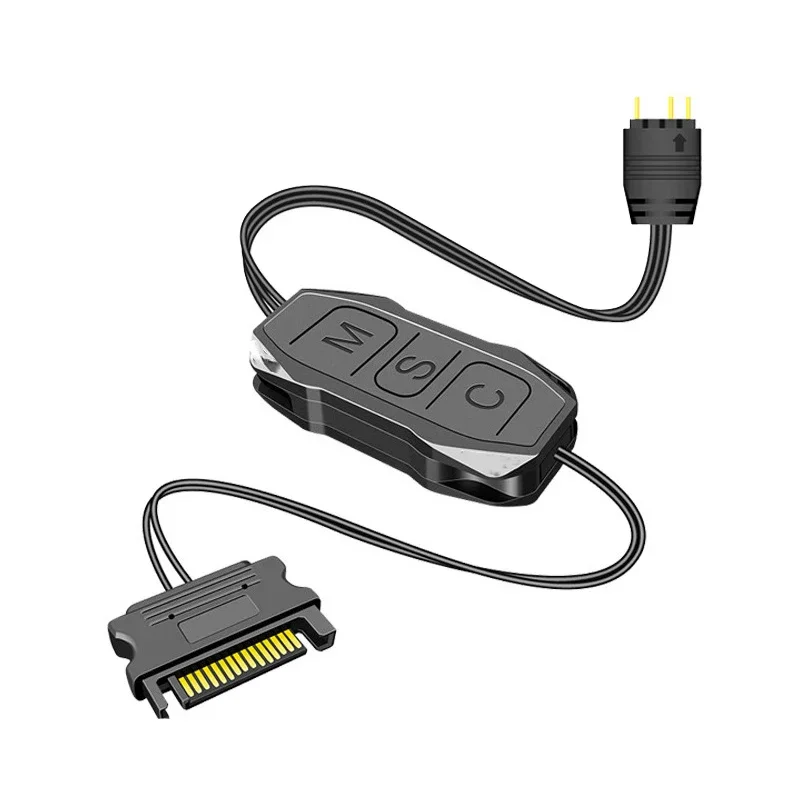 Fan Hub Rgb Controller - ARGB pengontrol Led 5V 3pin ke