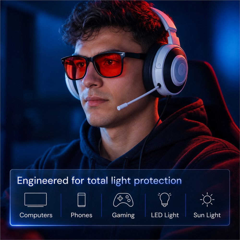 Kacamata Gaming Anti Cahaya Bi - Gaming Glasses Tinted ulasan dan harga
