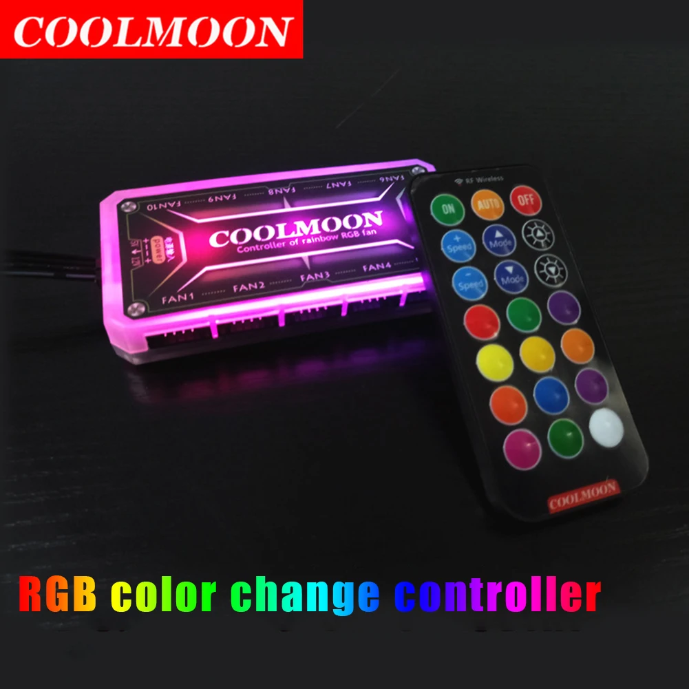 COOLMOON pengontrol RGB 12V 5A - Fan Hub Rgb Controller ulasan dan harga