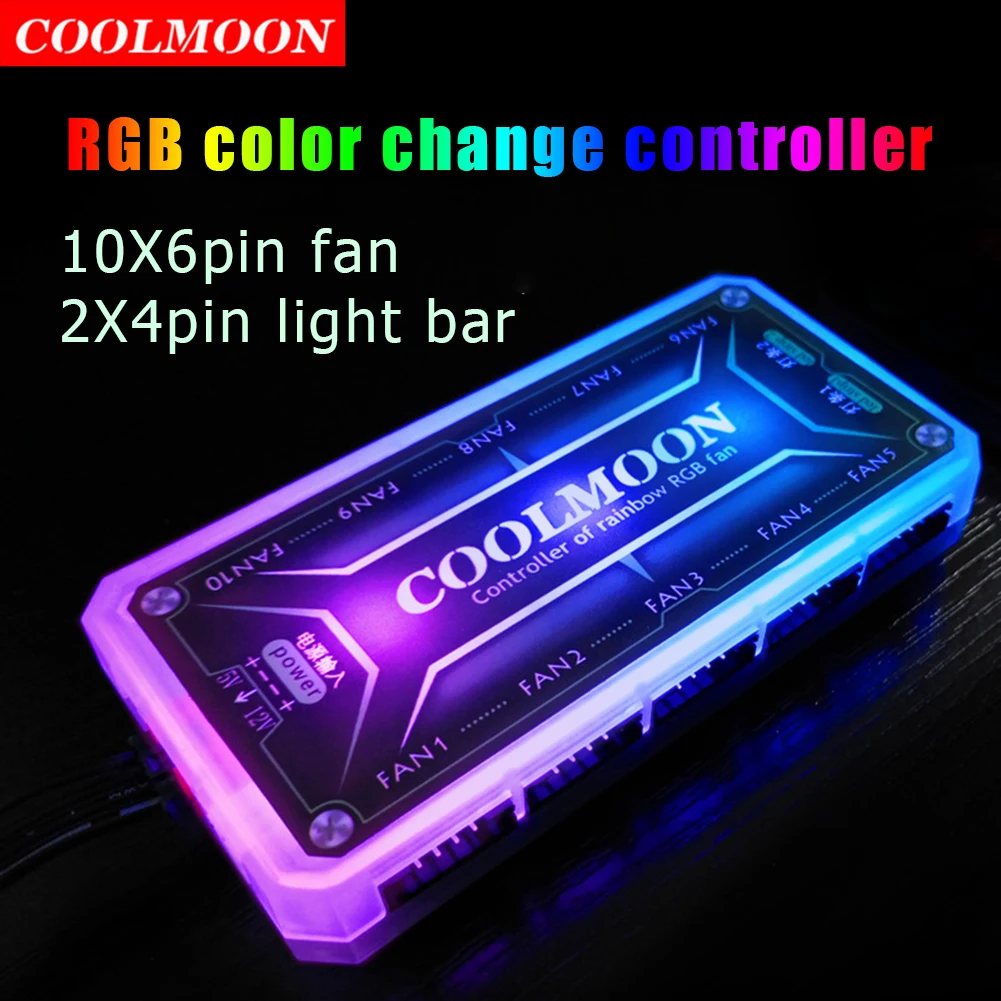 COOLMOON pengontrol RGB 12V 5A - Fan Hub Rgb Controller ulasan dan harga