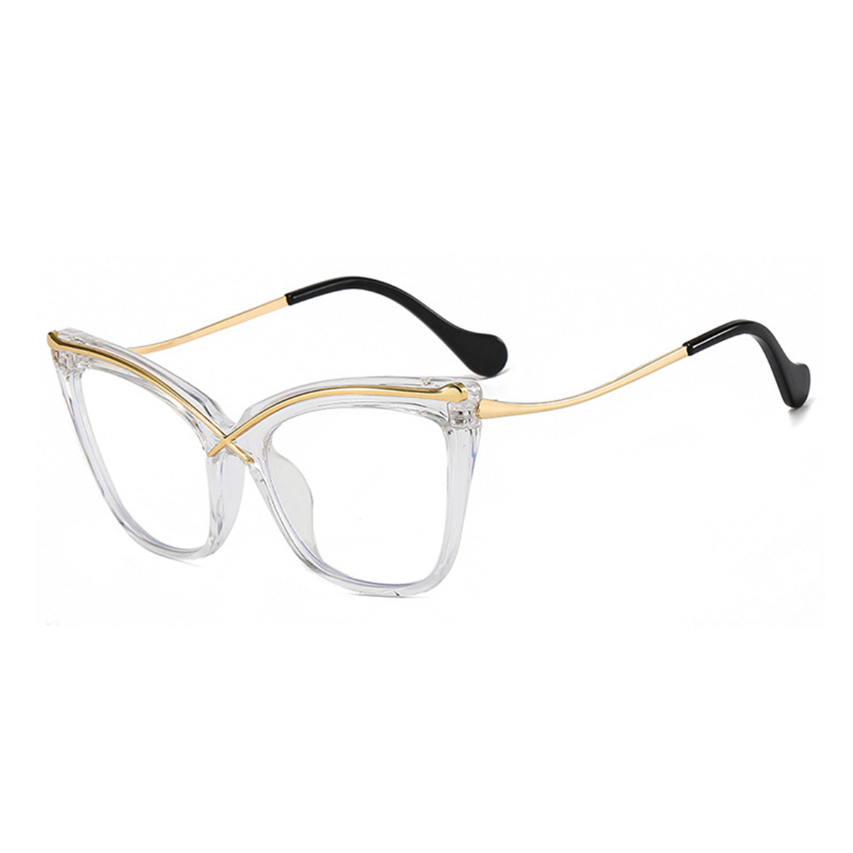 Kacamata Vintage X Cat Eye Bin - Gaming Glasses Tinted ulasan dan harga