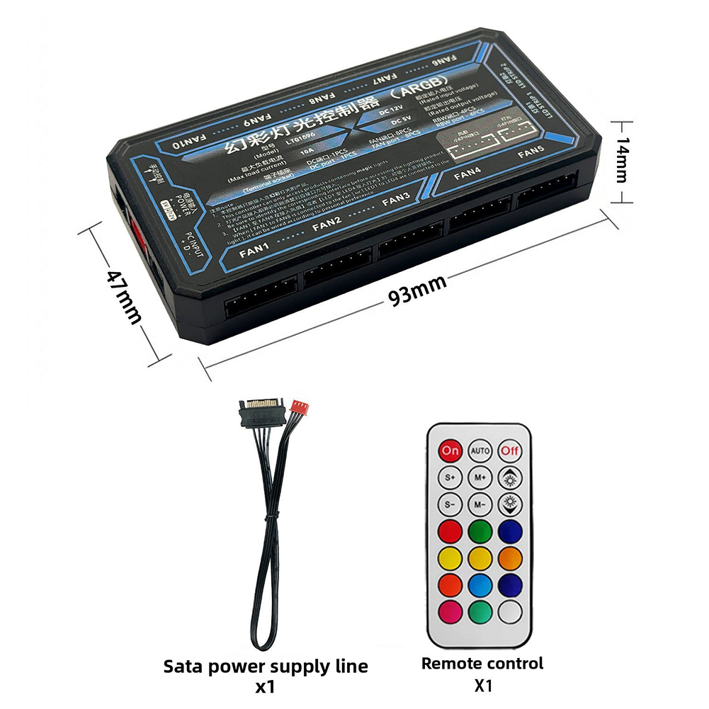 1 Buah Hub RGB Kipas Casing Ko - Fan Hub Rgb Controller ulasan dan harga