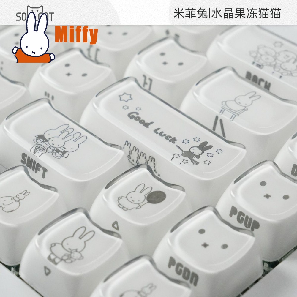 Kawaii Miffy Keycaps Kelinci L - Gaming Accessories Kawaii ulasan dan harga